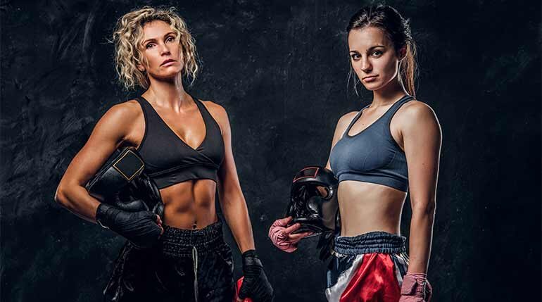 Two Female Kickboxing Instructors